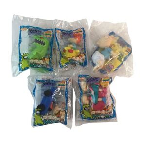 Burger King Rugrats Movie Toy Complete Set 5 Vtg 1998 Nickelodeon Kids Club New
